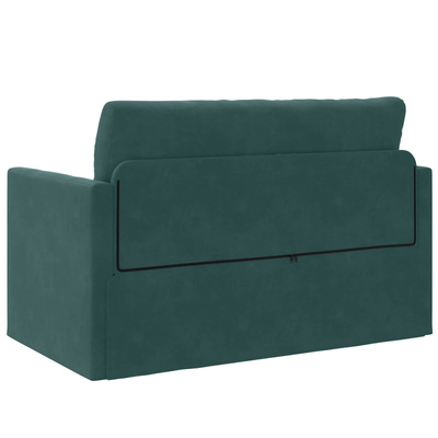 Sofa Bed Ciemna zieleń 124 x 71 x 78 cm Aksamit