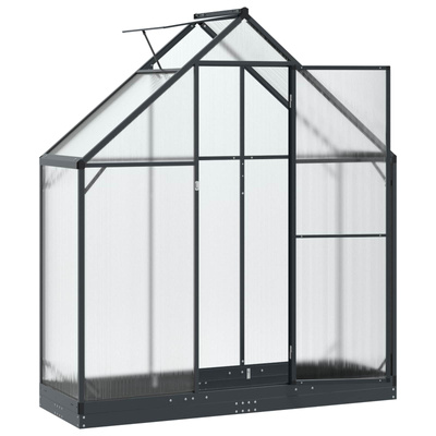 Szklarnia Ogrodowa z drzwiami antracytowy 183,5 x 63,5 x 207 cm