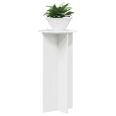 Stojak na rośliny 2 pcs Biały wysoki połysk 40 x 40 x 80 cm