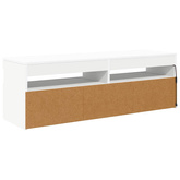 Szafka pod TV z oświetleniem LED, biała, 120x35x40 cm
