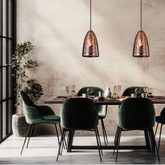 Lampa sufitowa wisząca Candellux Sfinks 31-43313 stożek E27 ażurowy-miedziany