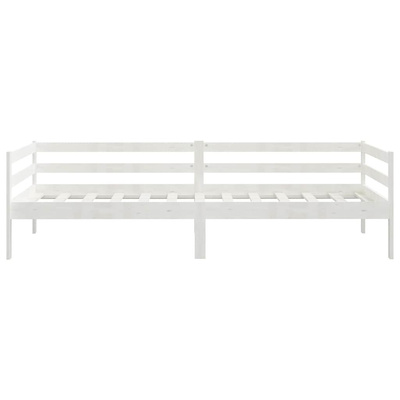 Łóżko dzienne, białe, lite drewno sosnowe, 90x200 cm