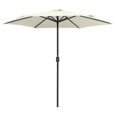 Parasol ogrodowy na aluminiowym słupku, 270x246 cm, piaskowy