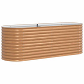 Podniesiony grządka Brązowy 240 x 80 x 81 cm Stal