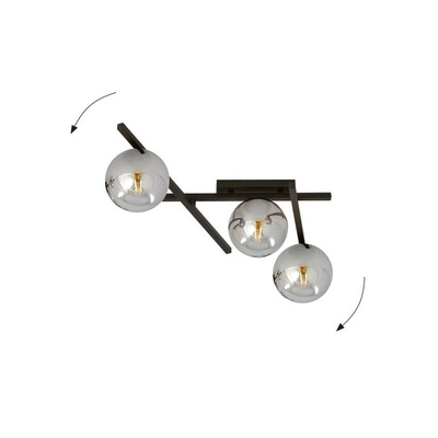 Lampa sufitowa SMART 3 BLACK/GRAFIT