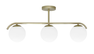 AMADEO lampa sufitowa mosiężny 3x40W E14 klosz biały 33-35424
