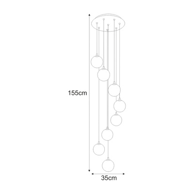 Lampa wisząca K-5552 z serii ASPEN
