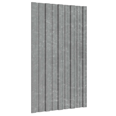 Panel dachowy 36 pcs srebrny 80 x 45 cm Stal galwanizowana