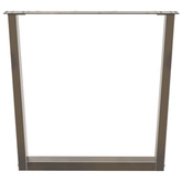 Nogi do stołu jadalnego w kształcie litery V 2 szt. Naturalna stal 90x(72-73,3) cm Stal