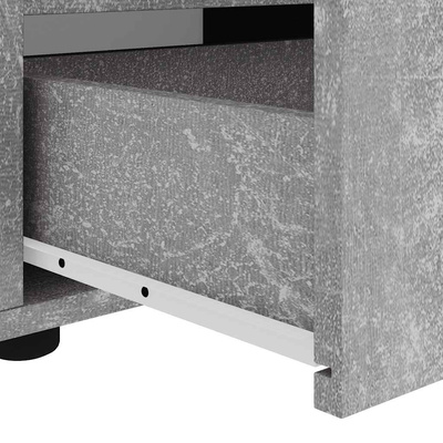 Szafka RTV "VISNES" Betonowa Szara 100x40x38 cm Drewno klejone
