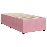 Łóżko z box spring LED z materacem różowy 100 x 200 cm Welur