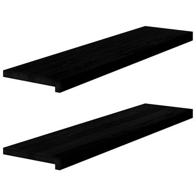 Stopnie schodowe, 2 szt. brązowoczarne 100x25x2 cm lite drewno dębowe