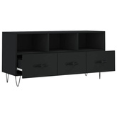 vidaXL Szafka pod TV, czarna, 102x36x50 cm, materiał drewnopochodny model standard