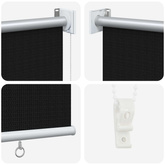 Roleta zewnętrzna 90% blokada UV Czarny 80 x 230 cm HDPE
