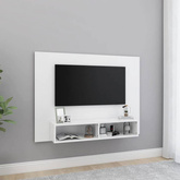 vidaXL Wisząca szafka pod TV, biała, 120x23,5x90 cm