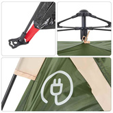 Namiot turystyczny, 4-os., zielony, szybkie rozkładanie