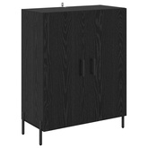 Highboard 2 szt. Czarny Dąb 69,5 x 34 x 180 cm