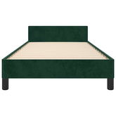Rama łóżka bez materaca, ciemnozielone, 80x200 cm, aksamitne