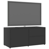 vidaXL Szafka pod TV, szara, 80x34x36 cm, materiał drewnopochodny