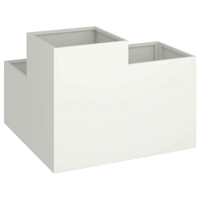 Doniczka ogrodowa Biały 100 x 100 x 60 cm Stal