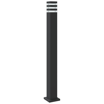 Zewnętrzna lampa stojąca, czarna, 110 cm, aluminium
