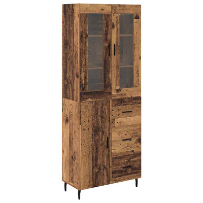 Highboard 2 szt. Stare drewno 69,5 x 34 x 180 cm