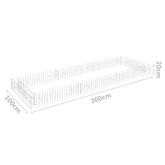 Podwyższona donica gabionowa, galwanizowana stal, 300x100x20 cm