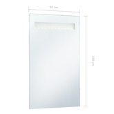 vidaXL Ścienne lustro łazienkowe z LED, 60 x 100 cm wariant 6