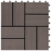 Płytka Tarasowa 11 pcs Ciemny brąz 30 x 30 cm