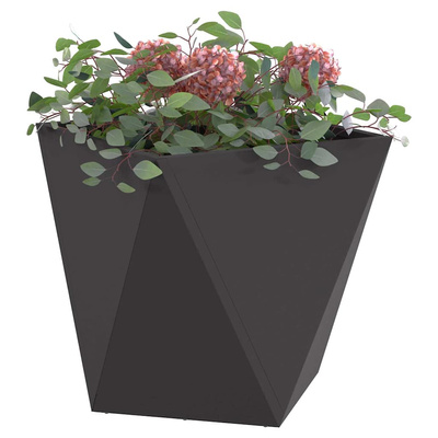 Donica 2 pcs Czarny 40 x 40 x 40 cm Stal
