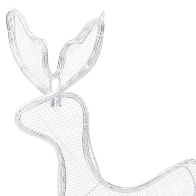 Świąteczny, świecący renifer z saniami, z siateczką, 432 LED