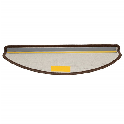 Maty na schody 15 szt. 65x21x4 cm Brązowe półokrągłe duże