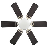 vidaXL Zdobiony wentylator sufitowy z lampą, 82 cm, ciemnobrązowy