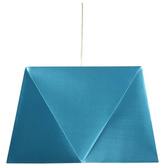 Lampa wisząca z abażurem Hexagen turkusowa pojedyncza E27