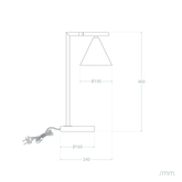 Lampka Stołowa Złota Abruzzo Valentino E27