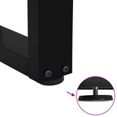 Nogi do stolika kawowego w kształcie litery V 2 szt. Czarne 60x(30-31,3) cm Stal