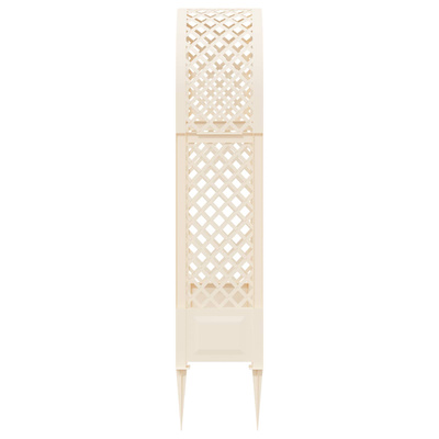 Różany łuk z kolcami Biały 97 x 43 x 218 cm PP