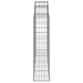 Kosze gabionowe, 14 szt, 200x30x120/140cm, galwanizowane żelazo