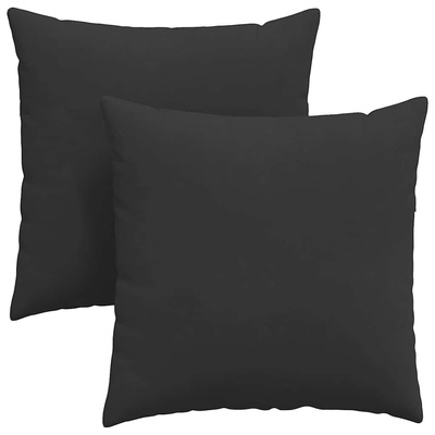 Poduszki na sofę 2 pcs Czarny 60 x 60 cm tkanina