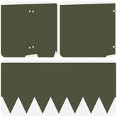 Krawężnik do trawnika 20 szt. 103 x 30 cm Stal Oliwkowy zielony