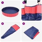 Basen dla Psów Ø300 x 38 cm Gruby PVC czerwony