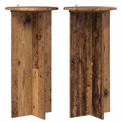 Stojak na rośliny 2 pcs Stare drewno 40 x 40 x 80 cm