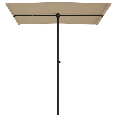 Parasol ogrodowy na aluminiowym słupku, 180x110 cm, taupe