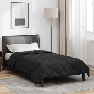 Kołdra na cały rok Czarny 135 x 220 cm Mikrofibra