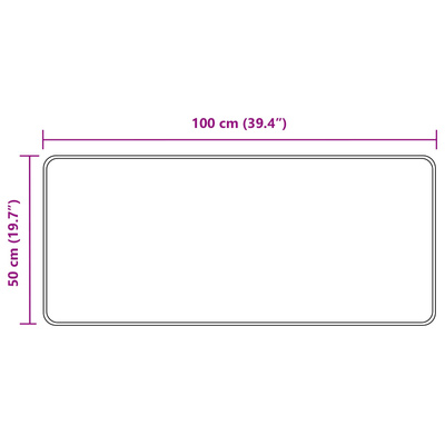 Chodnik dywanowy MARSA Biały 50 x 100 cm Poliester i PVC