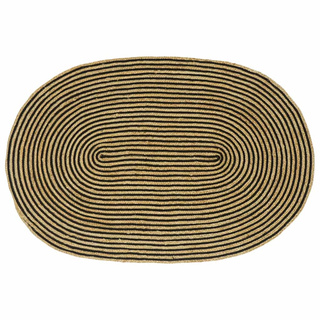 Dywany pokojowe Naturalny i czarny 122 x 183 cm Juta