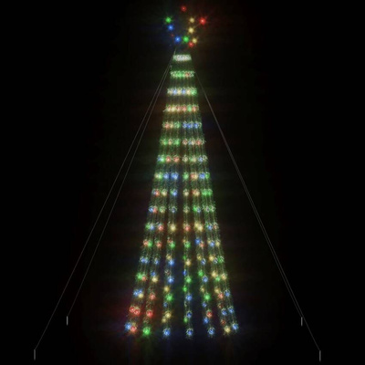 vidaXL Stożkowa choinka z lampek, 275 kolorowych LED, 180 cm