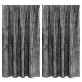 Zasłony z weluru z zasłonami 2 pcs Szary 140 x 140 cm Aksamit