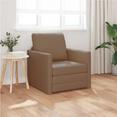Sofa Bed Cappuccino 74 x 77 x 81 cm Sztuczna skóra
