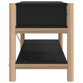 vidaXL Szafka pod TV, czarna, 82x38x45 cm, materiał drewnopochodny